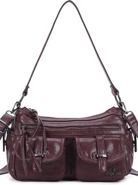 Hobo Purses for Women Crossbody Shoulder Bag Ladies Multi Pocket Handbags with A